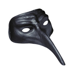 Masque long nez noir adulte  