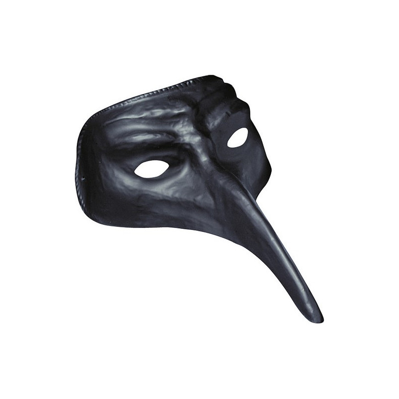 Masque long nez noir adulte  