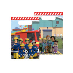 8 sachets en plastique Sam le Pompier16 x 23 cm  