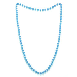 Collier perles bleues adulte  