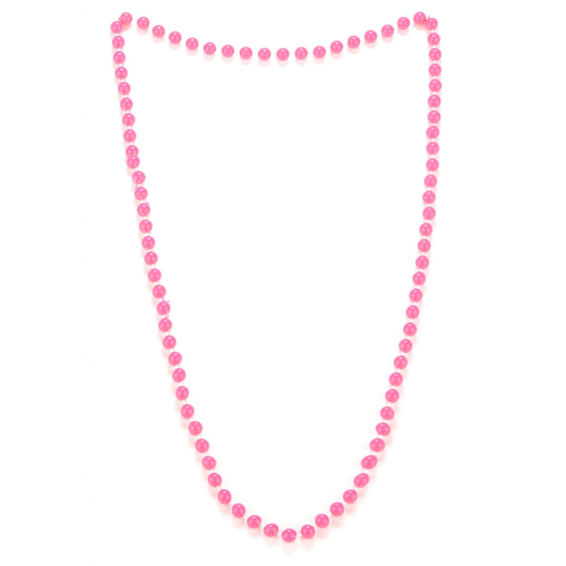 Collier perles rose adulte  