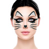 Tatouages paillet√©s chat noir et argent  