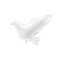 Ballon aluminium colombe blanche 77 x 66 cm  