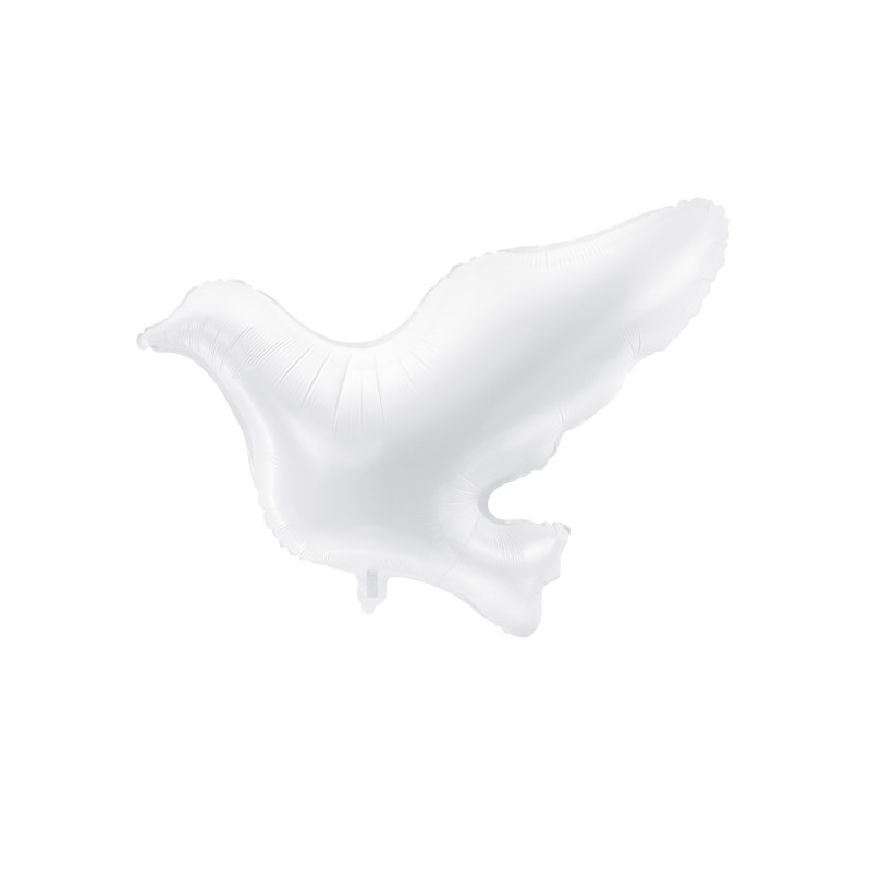 Ballon aluminium colombe blanche 77 x 66 cm  