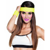 Bandeau et poignets jaunes 80's adulte  