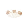25 plumes paillet√©es blanches et rose gold 7,5 cm pour d√©coration  