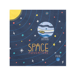 20 Serviettes en papier space adventure 33 x 33 cm  