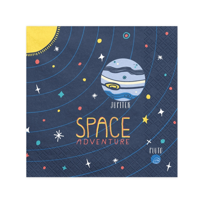20 Serviettes en papier space adventure 33 x 33 cm  