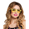 Lunettes jaune fluo 80's adulte  
