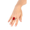 Bague pierre rouge femme Halloween  