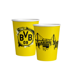 8 Gobelets en carton Borussia Dortmund 250 ml  