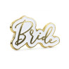 Pin's bride blanc et dor√© en m√©tal pour evjf  