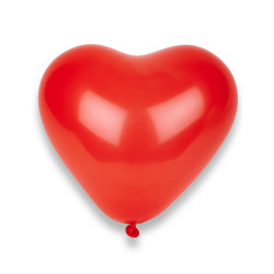 8 Ballons c?urs rouges 33 x 32 cm  