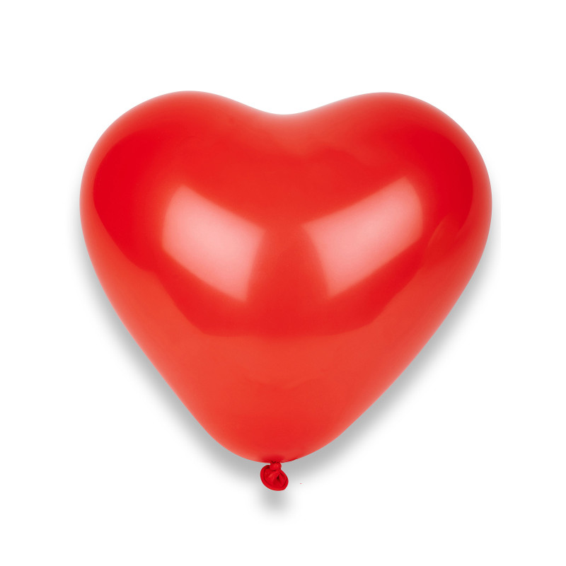8 Ballons c?urs rouges 33 x 32 cm  