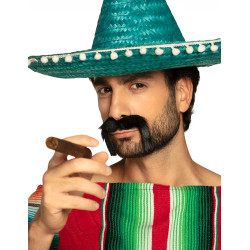 Moustache mexicaine noire adulte  