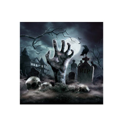 20 Serviettes revenants du cimeti√®re 16 x 16 cm  