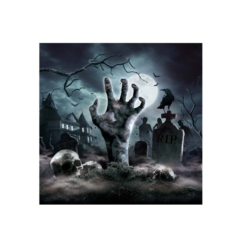 20 Serviettes revenants du cimeti√®re 16 x 16 cm  