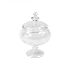 Mini bonbonni√®re en plastique 7 x 10 cm sur pied avec couvercle  