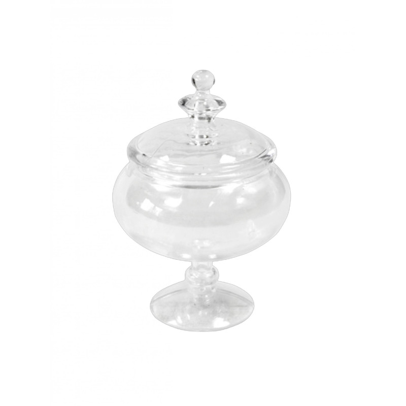 Mini bonbonni√®re en plastique 7 x 10 cm sur pied avec couvercle  