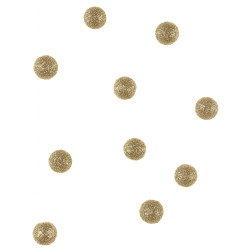 40 boules de d√©coration paillet√©es or 12 mm en mousse  