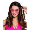 Lunettes rose fluo 80's adulte  