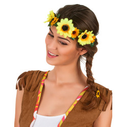Couronne de fleurs tournesol adulte  