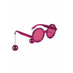 Lunettes roses disco adulte  