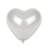 8 Ballons c?urs blancs 33 x 32 cm  