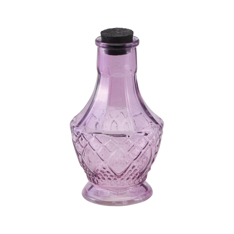 Fiole en verre violette 11,5 cm  