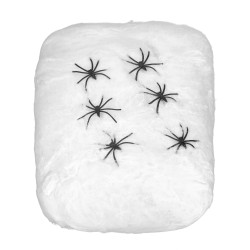 Toile d'araign√©e blanche avec araign√©es 100 g Halloween  