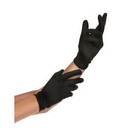Gants courts noirs adulte  