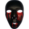 Masque noir avec larmes de sang homme Halloween  