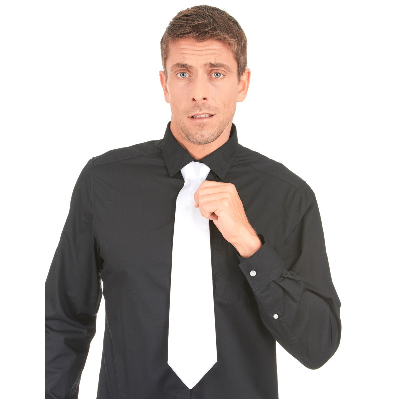 Cravate blanche gangster adulte  