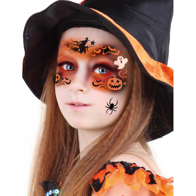 Pochoirs de maquillage Happy Halloween enfant  
