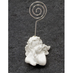 Marque place ange blanc 9 x 5 cm en r√©sine  