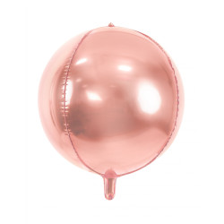Ballon sph√®re en aluminium rose gold m√©tallis√© 40 cm  