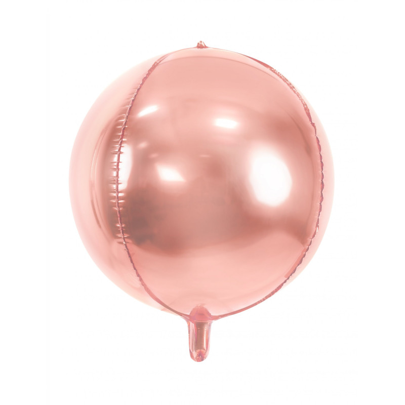 Ballon sph√®re en aluminium rose gold m√©tallis√© 40 cm  