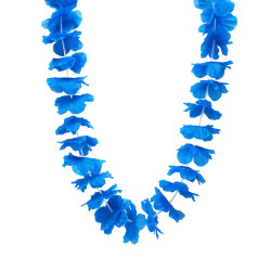 Collier hawa√Ø bleu vif  