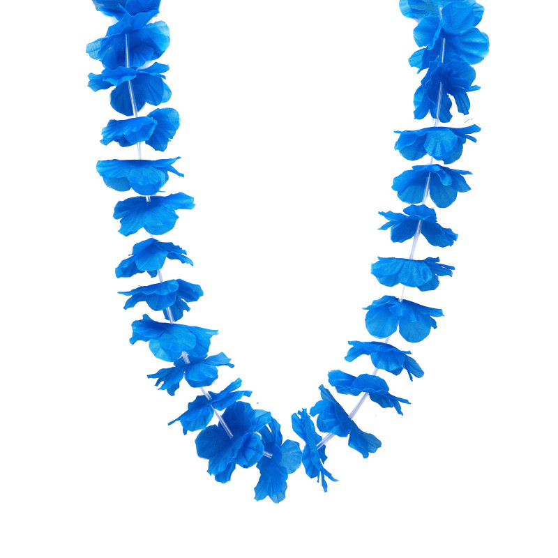 Collier hawa√Ø bleu vif  