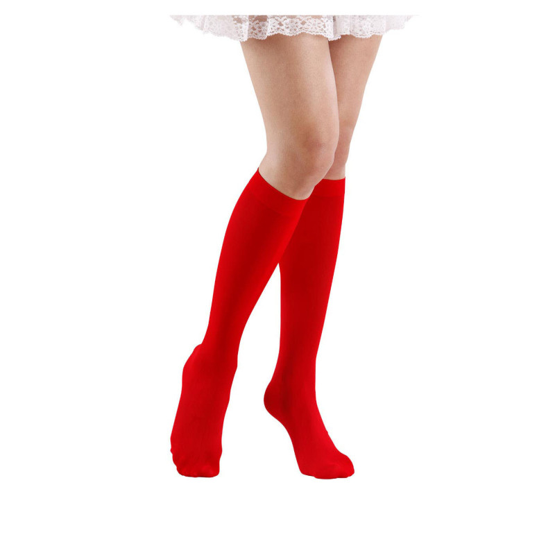 Chaussettes longues rouges 53 cm adulte  