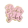 Pin's bride babes rose et dor√© en m√©tal pour evjf  