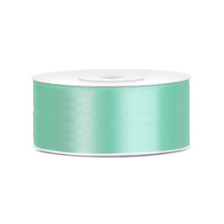 Ruban satin vert menthe 2,5 cm x 25 m pour mariage  