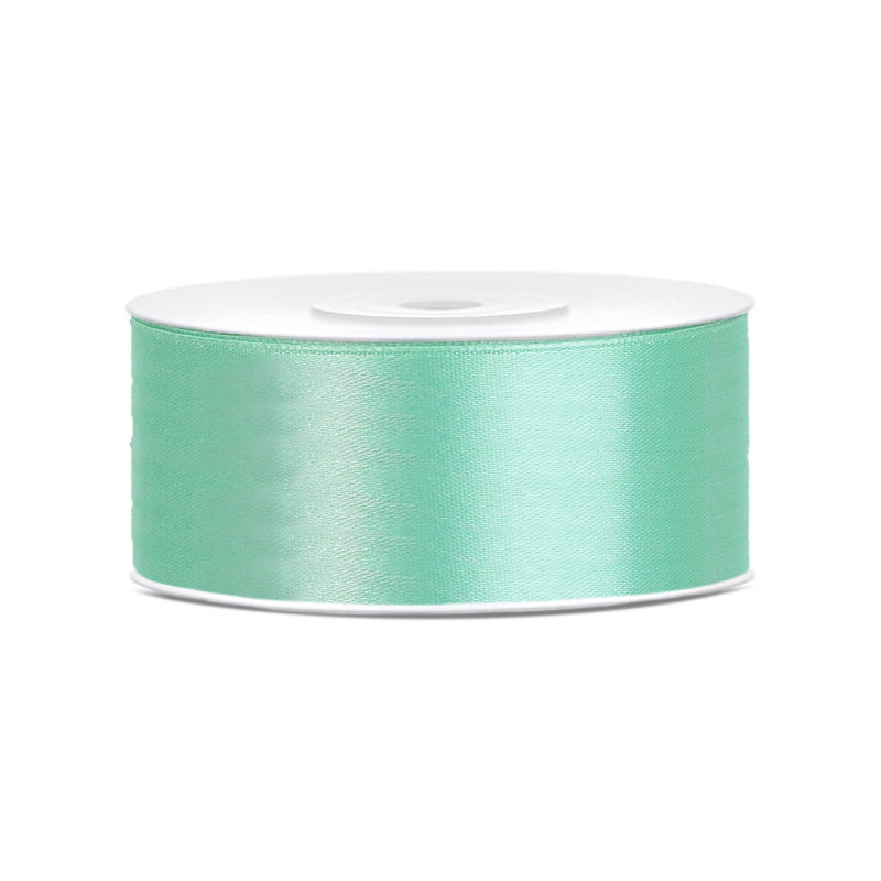 Ruban satin vert menthe 2,5 cm x 25 m pour mariage  