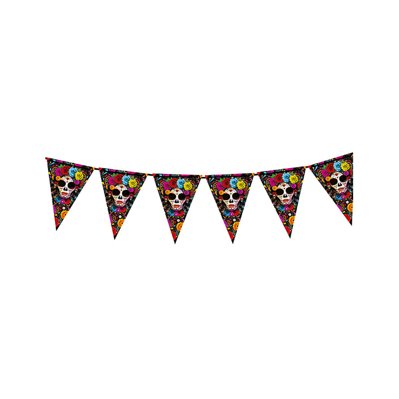 Guirlande √† fanions Cartina Dia de los muertos  