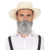 Moustache et barbe grises adulte  