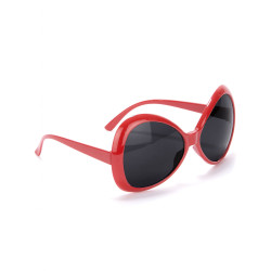 Lunettes disco adulte rouge  