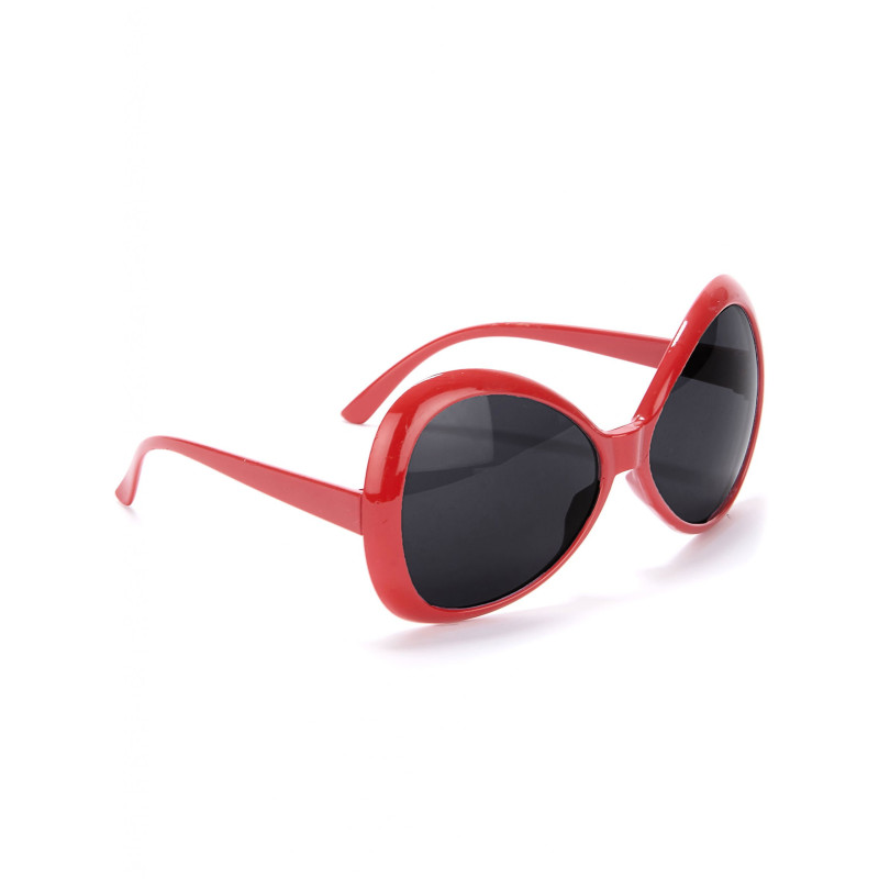 Lunettes disco adulte rouge  