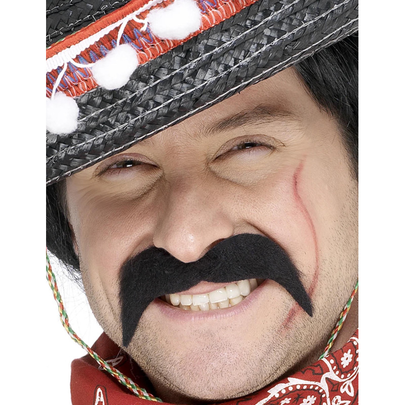 Moustache noire bandit mexicain adulte  