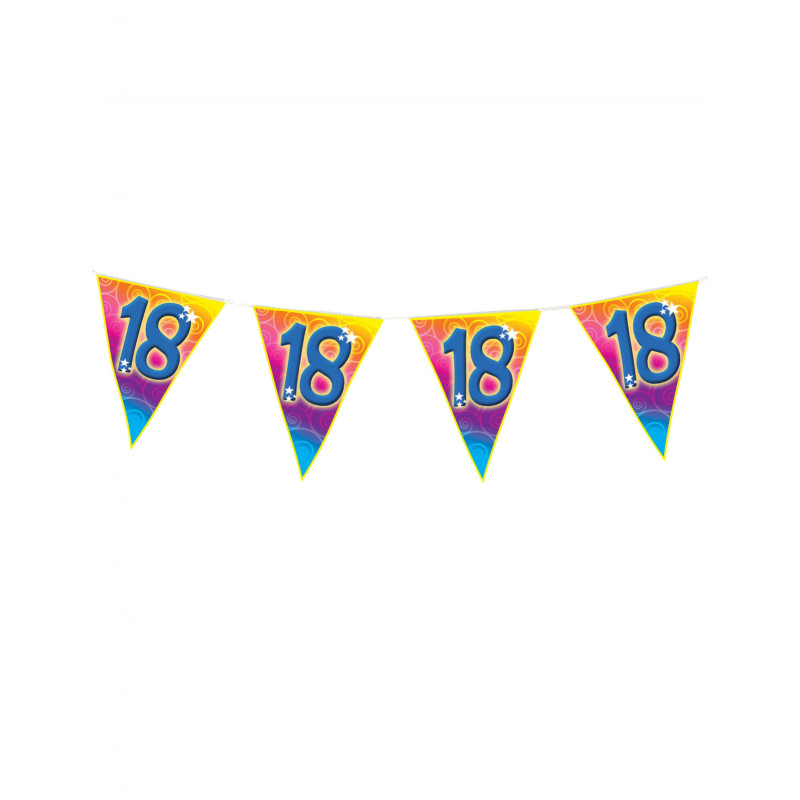 Guirlande fanions √¢ge 18 ans 5 m  