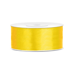 Ruban satin jaune citron 2,5 cm x 25 m  